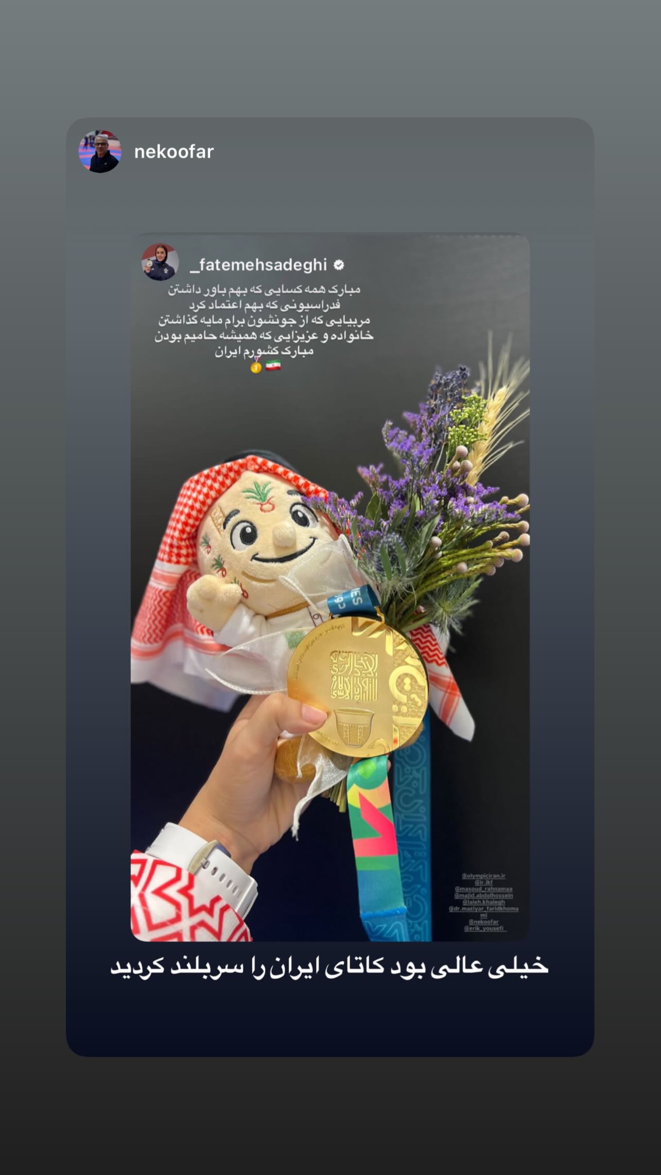  جدید ترین استوری اینستاگرام فاطمه صادقی