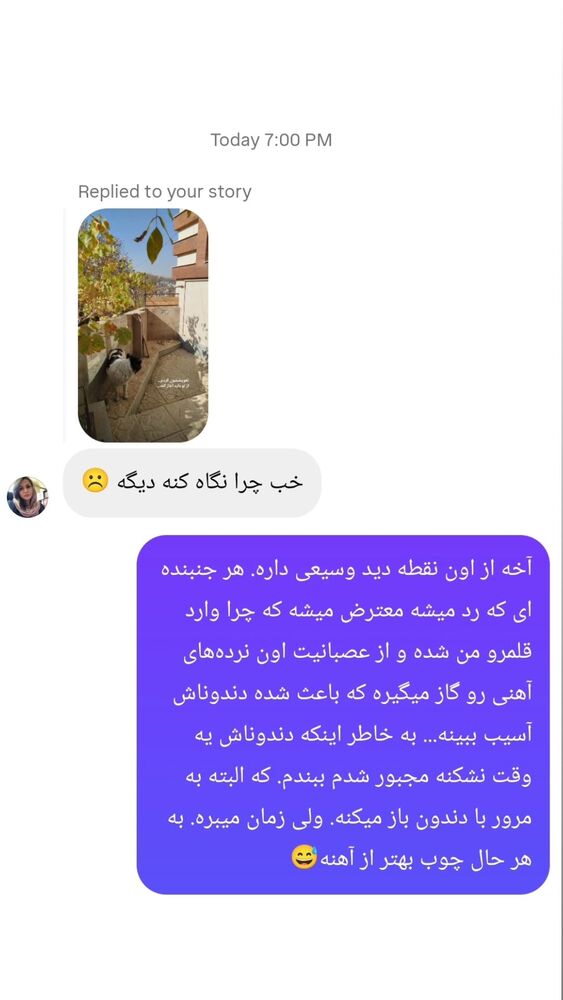  جدید ترین استوری اینستاگرام علی پاک نهاد