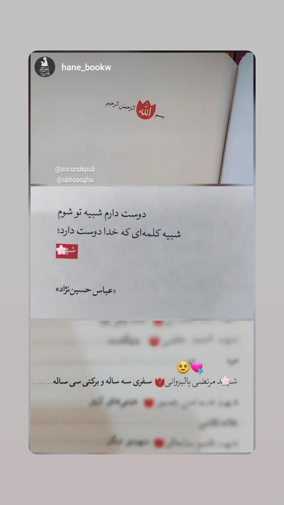  جدید ترین استوری اینستاگرام عباس حسین نژاد