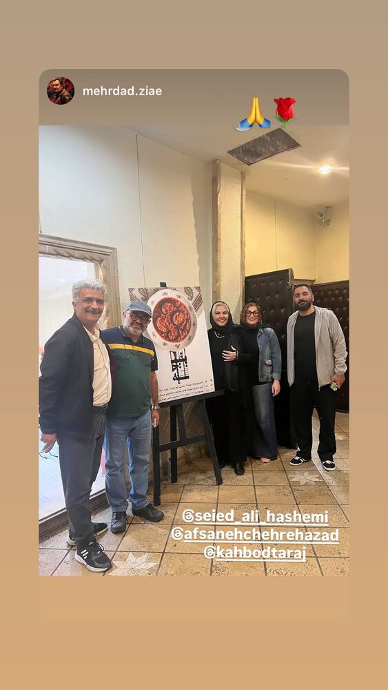  جدید ترین استوری اینستاگرام افسانه نعمت ناصر