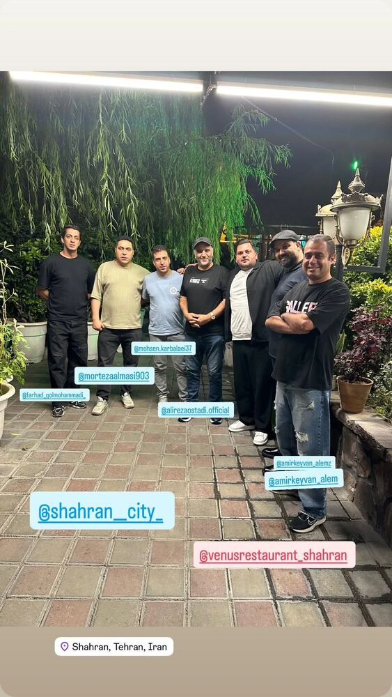  جدید ترین استوری اینستاگرام علیرضا استادی