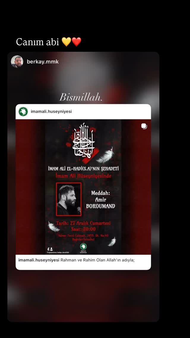  جدید ترین استوری اینستاگرام امیر برومند