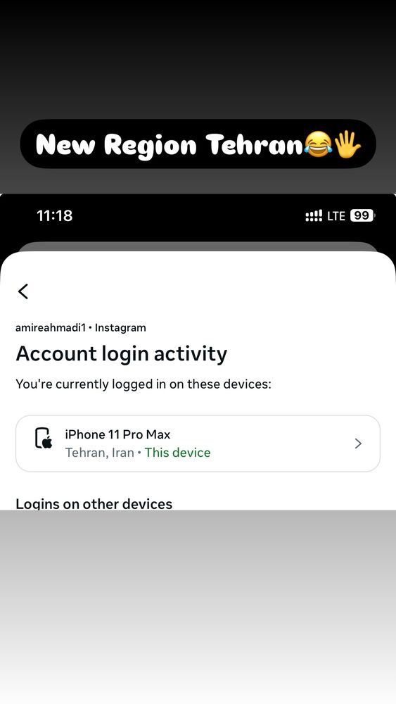  جدید ترین استوری اینستاگرام امیر حسین احمدی