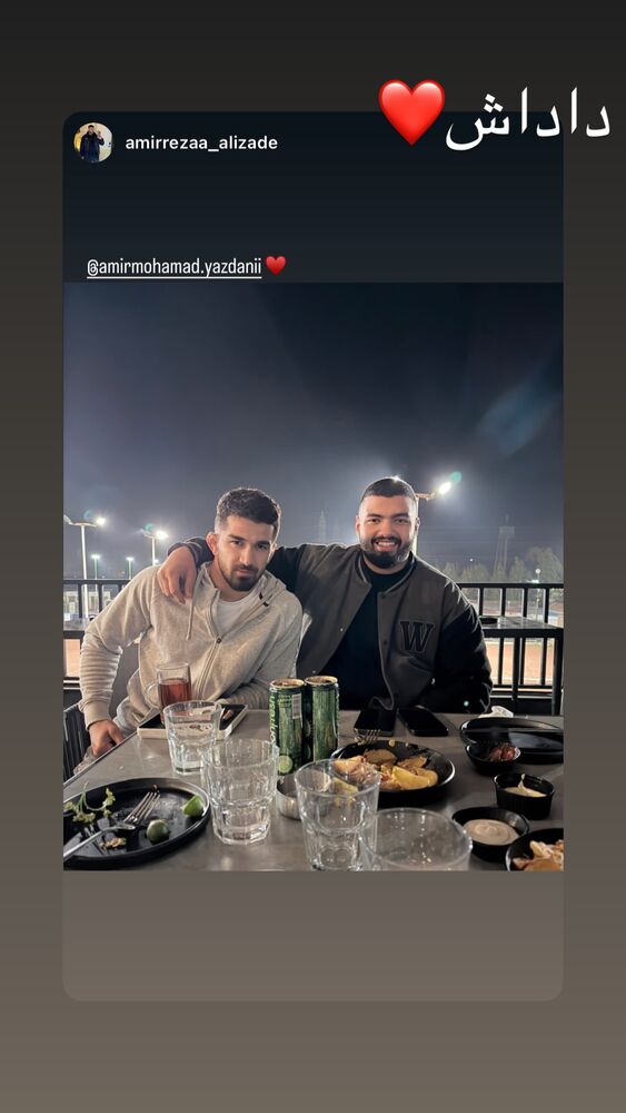  جدید ترین استوری اینستاگرام امیر محمد یزادنی
