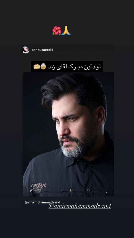  جدید ترین استوری اینستاگرام امیر محمد زند