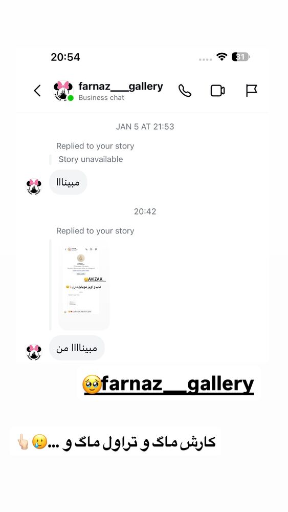  جدید ترین استوری اینستاگرام امیر و مبینا