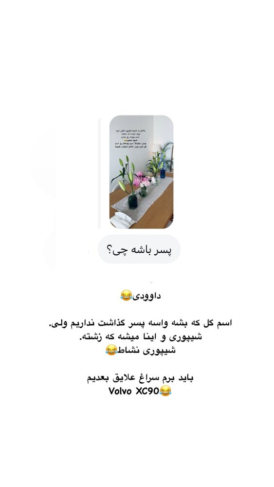  جدید ترین استوری اینستاگرام امیر پارسا نشاط