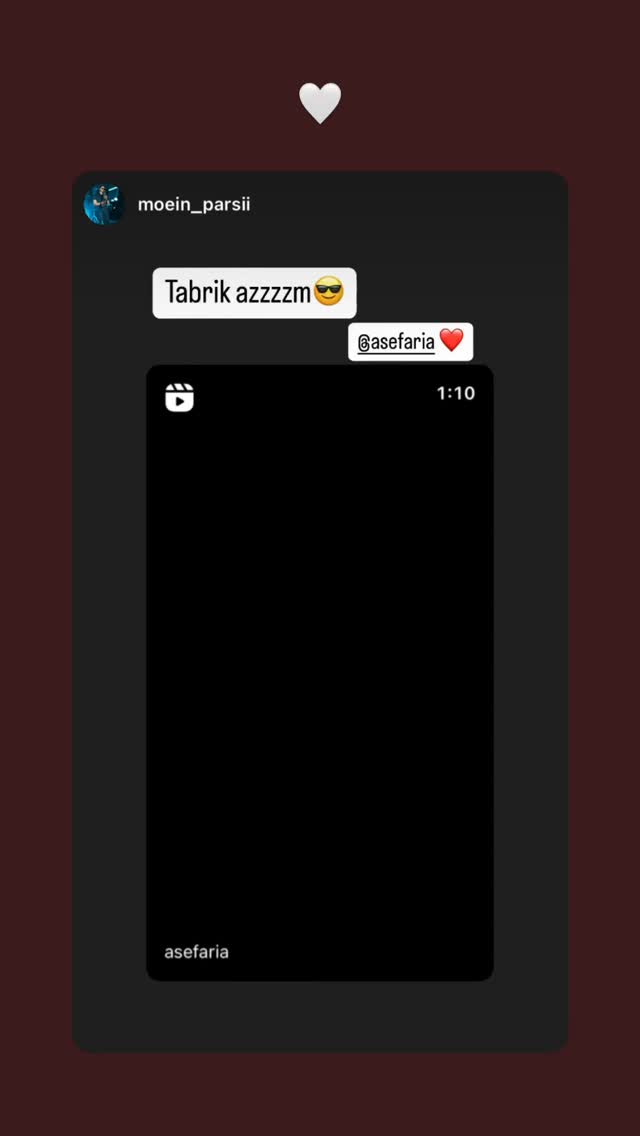  جدید ترین استوری اینستاگرام آصف آرا