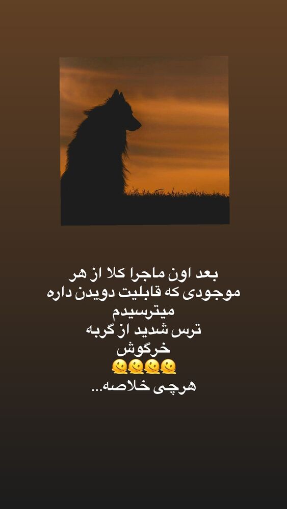  جدید ترین استوری اینستاگرام آیه کوچ