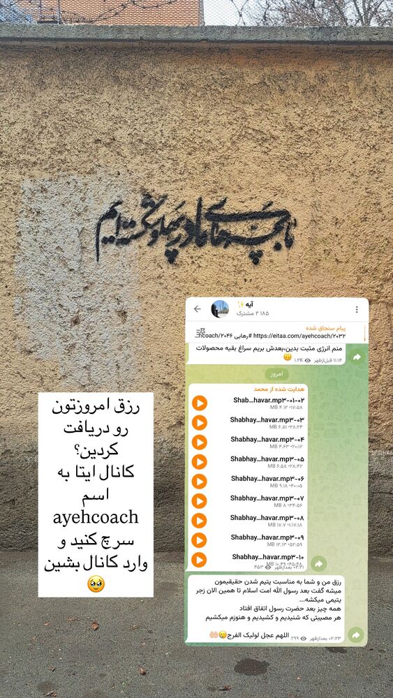 جدید ترین استوری اینستاگرام آیه کوچ