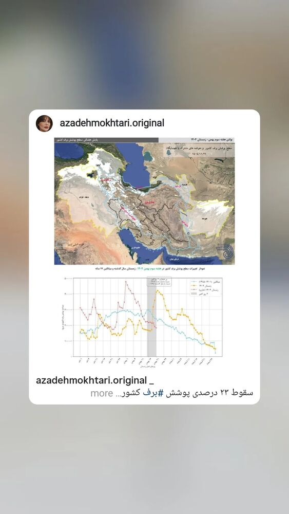  جدید ترین استوری اینستاگرام آزاده مختاری