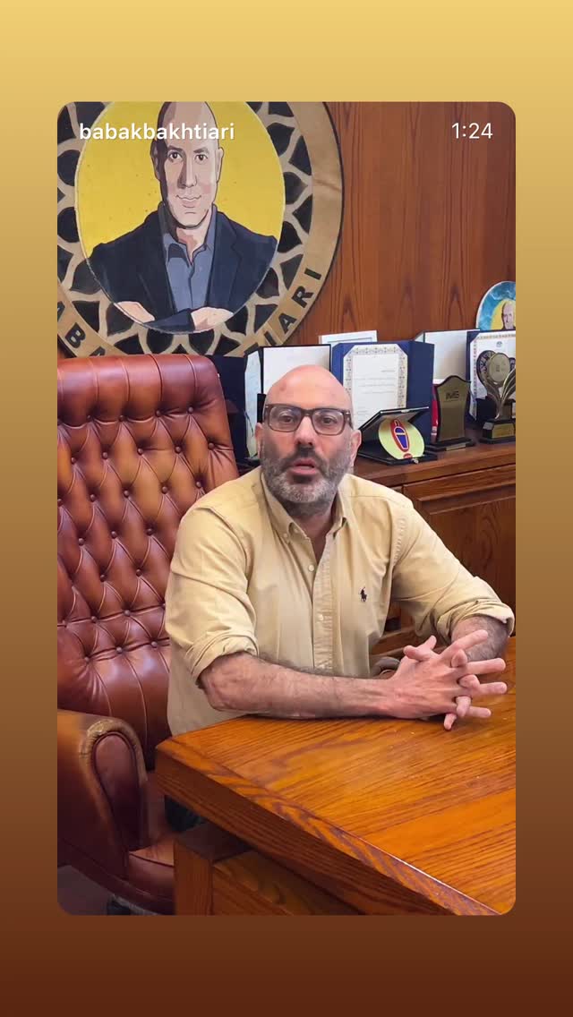  جدید ترین استوری اینستاگرام بابک بختیاری