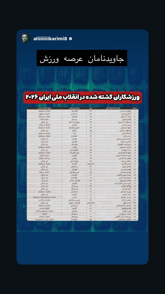  جدید ترین استوری اینستاگرام بختیار رحمانی