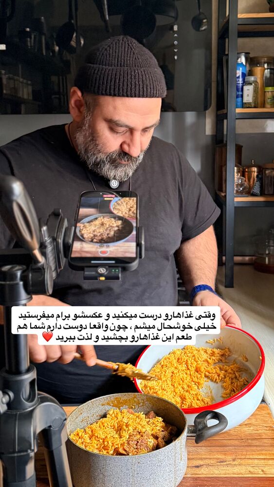  جدید ترین استوری اینستاگرام آشپزی با بهنام