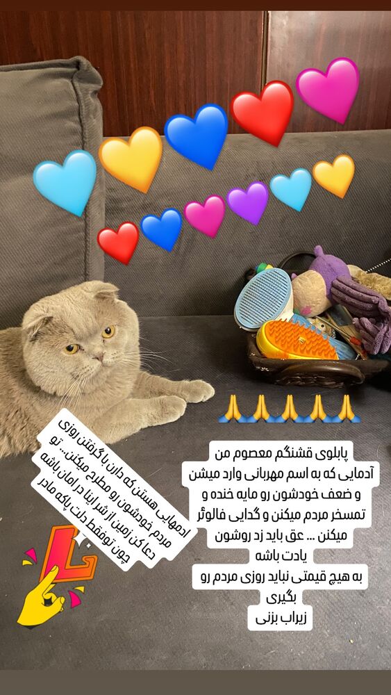  جدید ترین استوری اینستاگرام بهنوش بختیاری