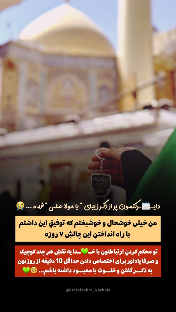 جدید ترین استوری اینستاگرام موکب بیت الزهرا