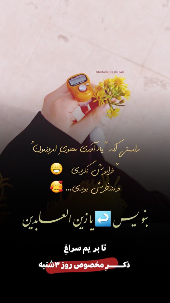  جدید ترین استوری اینستاگرام موکب بیت الزهرا