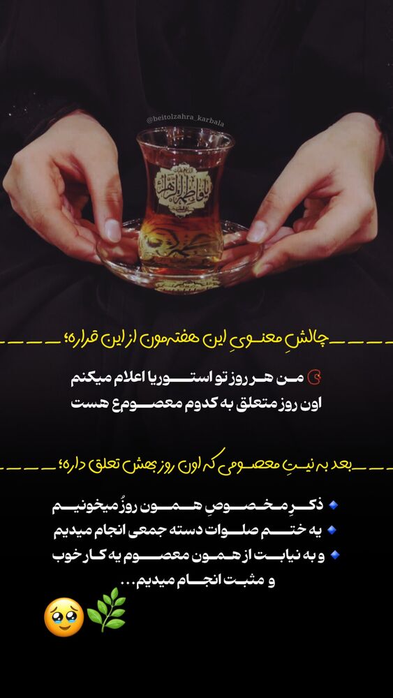 جدید ترین استوری اینستاگرام موکب بیت الزهرا
