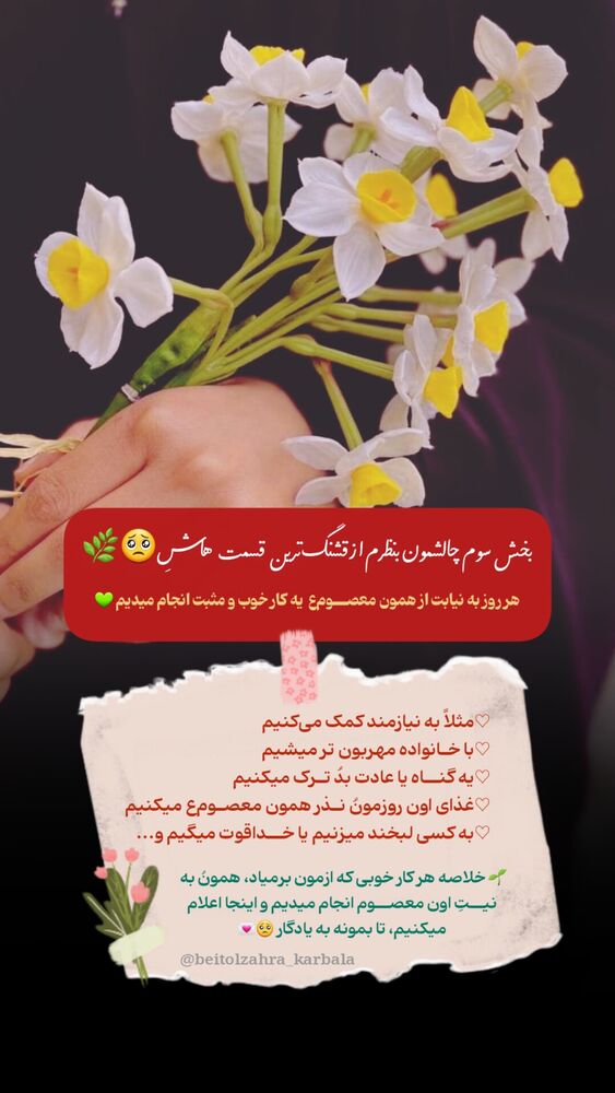  جدید ترین استوری اینستاگرام موکب بیت الزهرا