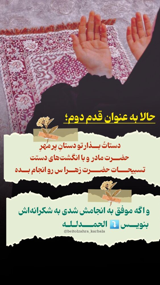  جدید ترین استوری اینستاگرام موکب بیت الزهرا