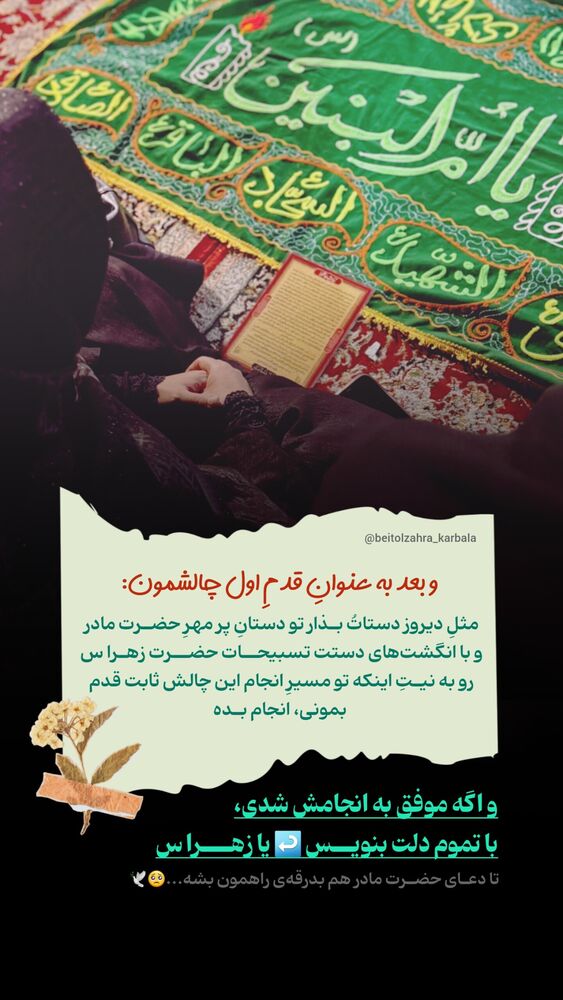  جدید ترین استوری اینستاگرام موکب بیت الزهرا