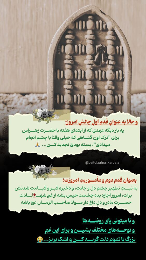  جدید ترین استوری اینستاگرام موکب بیت الزهرا