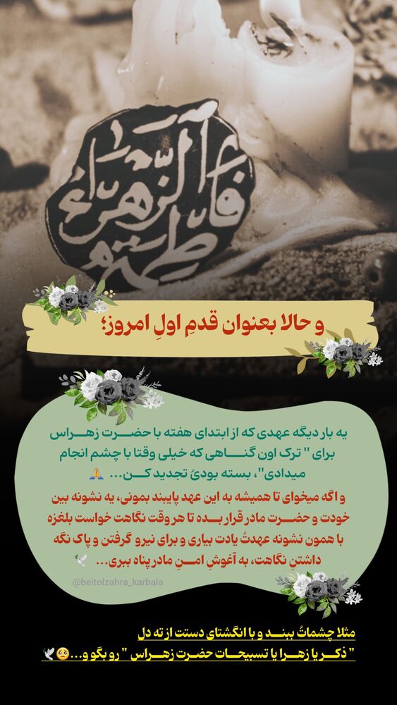  جدید ترین استوری اینستاگرام موکب بیت الزهرا