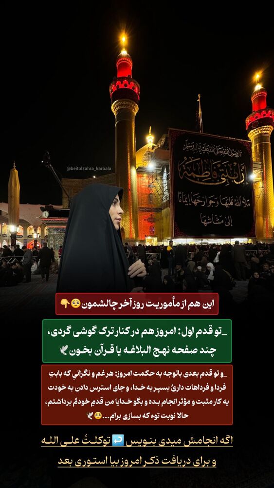  جدید ترین استوری اینستاگرام موکب بیت الزهرا