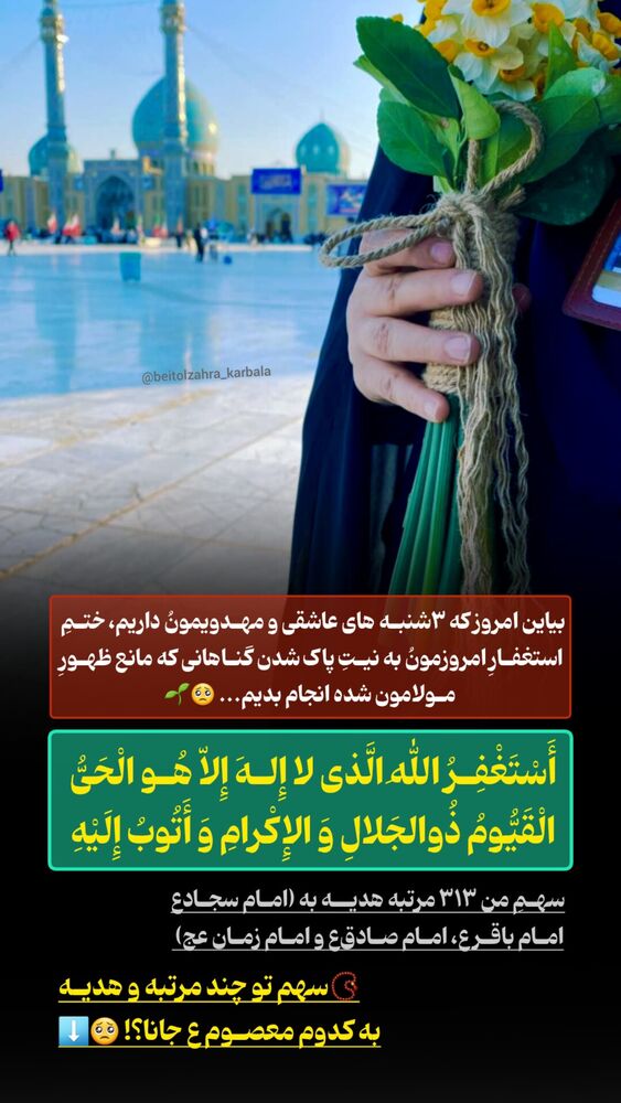  جدید ترین استوری اینستاگرام موکب بیت الزهرا