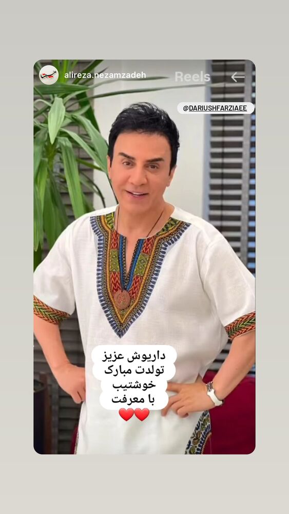  جدید ترین استوری اینستاگرام داریوش فرضیایی