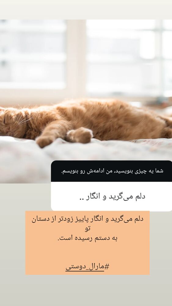  جدید ترین استوری اینستاگرام مارال دوستی
