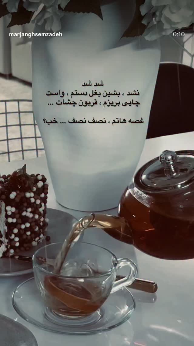  جدید ترین استوری اینستاگرام مرضیه مینایی پور