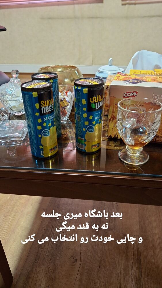  جدید ترین استوری اینستاگرام مرضیه مینایی پور