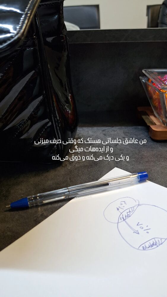  جدید ترین استوری اینستاگرام مرضیه مینایی پور