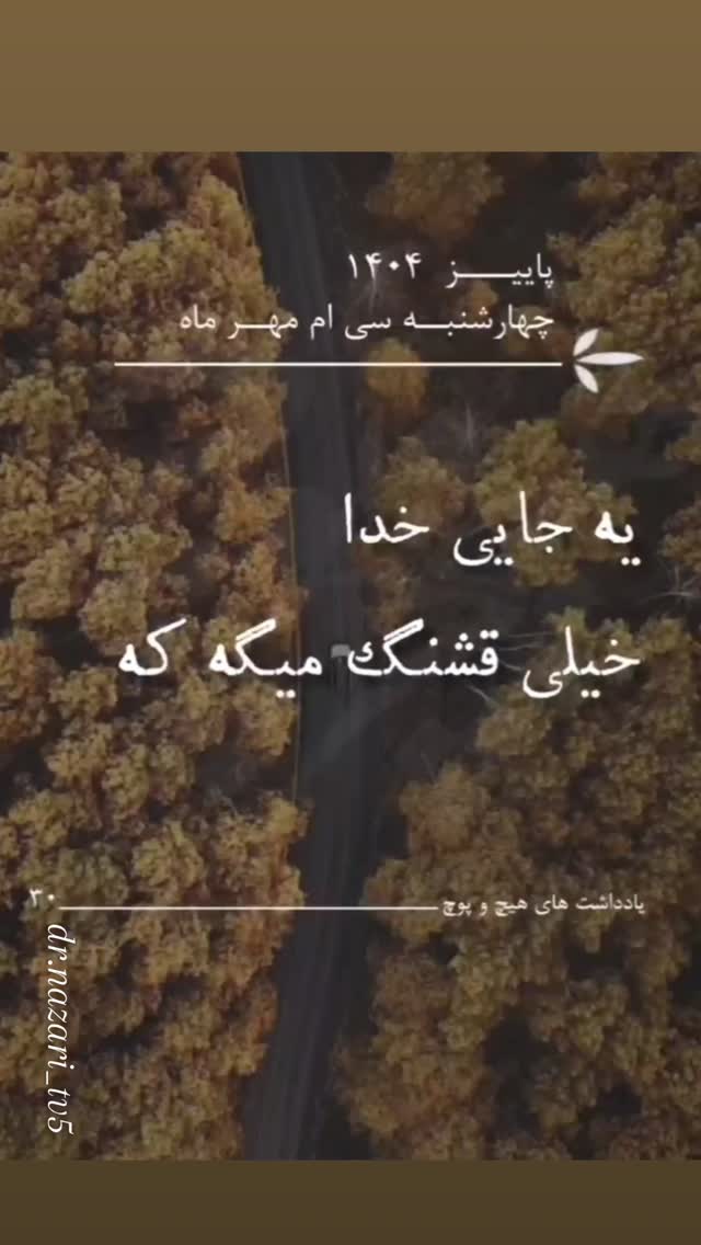  جدید ترین استوری اینستاگرام محمد نظری