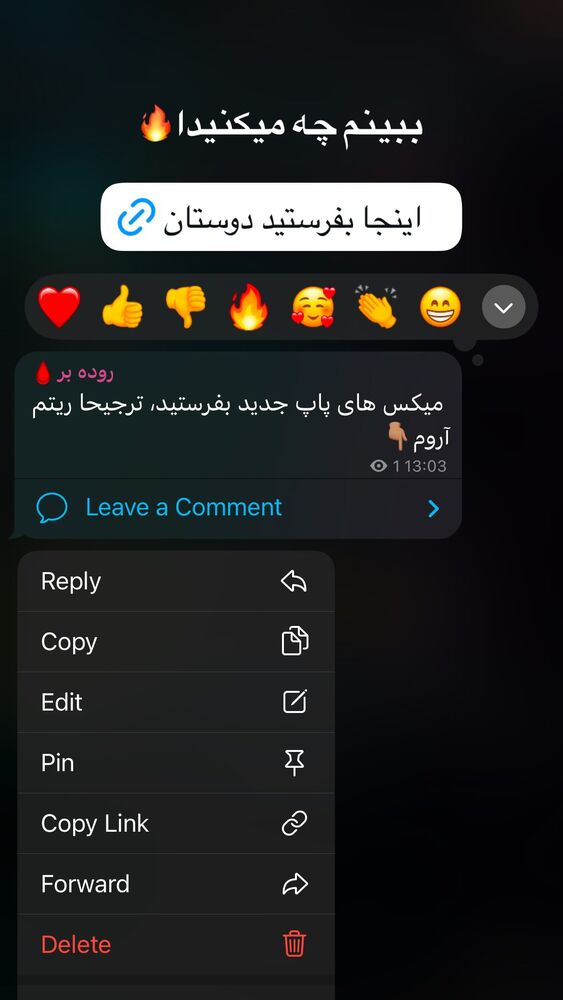  جدید ترین استوری اینستاگرام پارسا کیانی