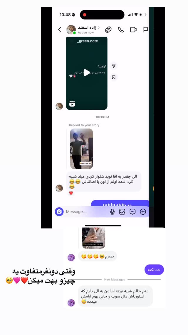  جدید ترین استوری اینستاگرام الهه برزگر