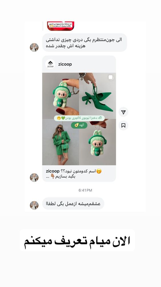  جدید ترین استوری اینستاگرام الهه برزگر