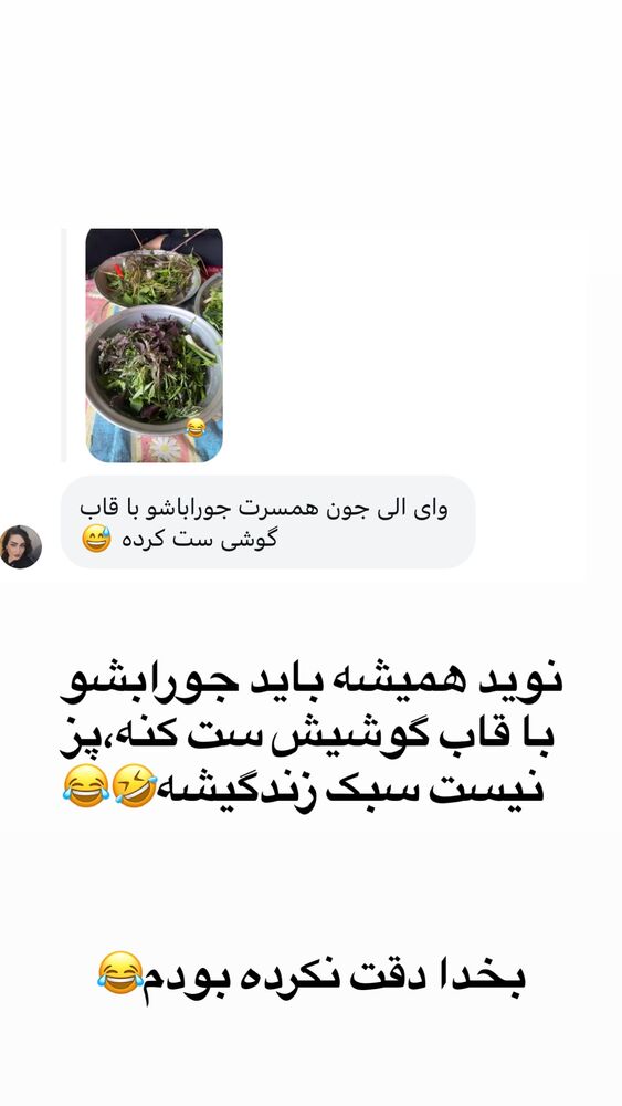  جدید ترین استوری اینستاگرام الهه برزگر