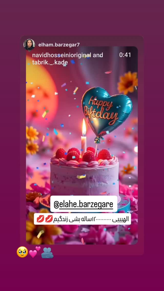  جدید ترین استوری اینستاگرام الهه برزگر