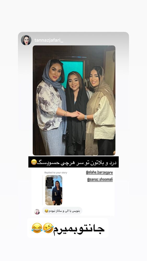  جدید ترین استوری اینستاگرام الهه برزگر