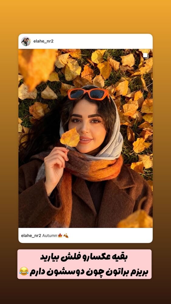  جدید ترین استوری اینستاگرام الهه نصرتی