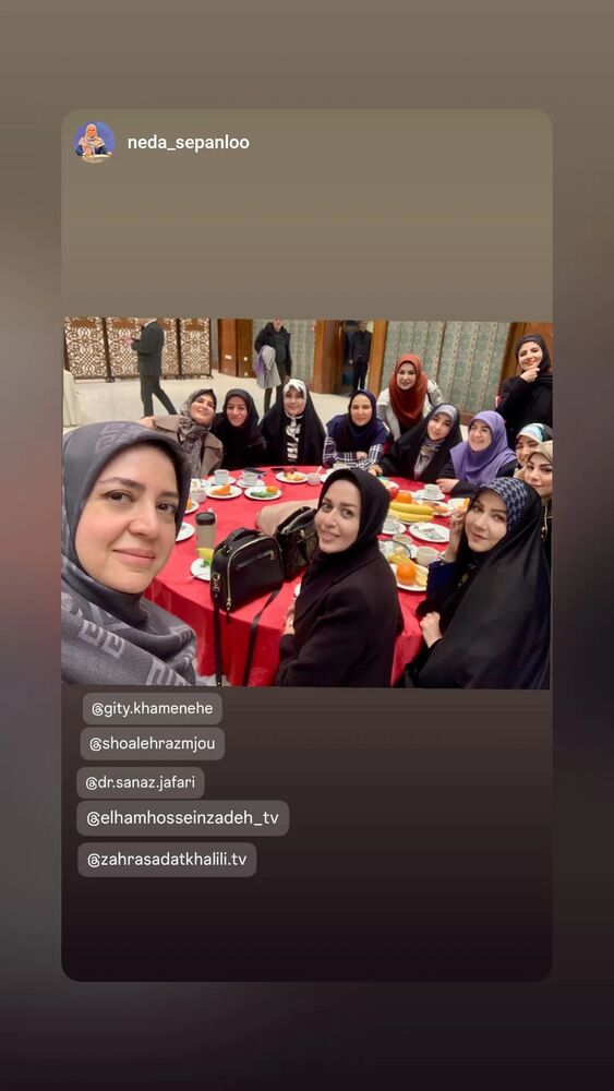  جدید ترین استوری اینستاگرام الهام حسین زاده