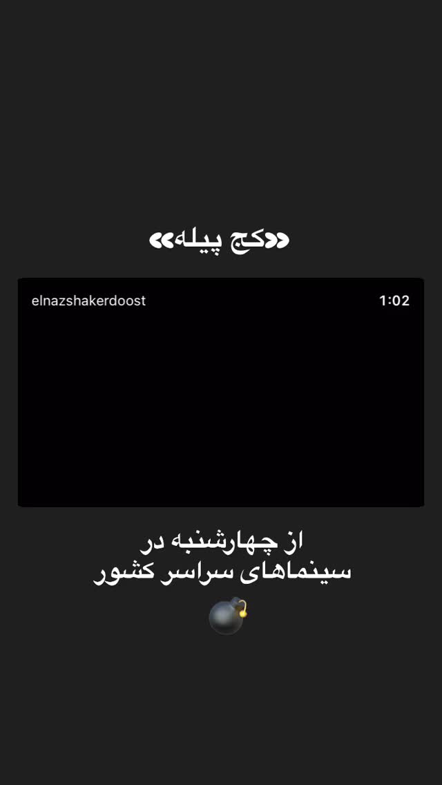  جدید ترین استوری اینستاگرام الناز شاکردوست