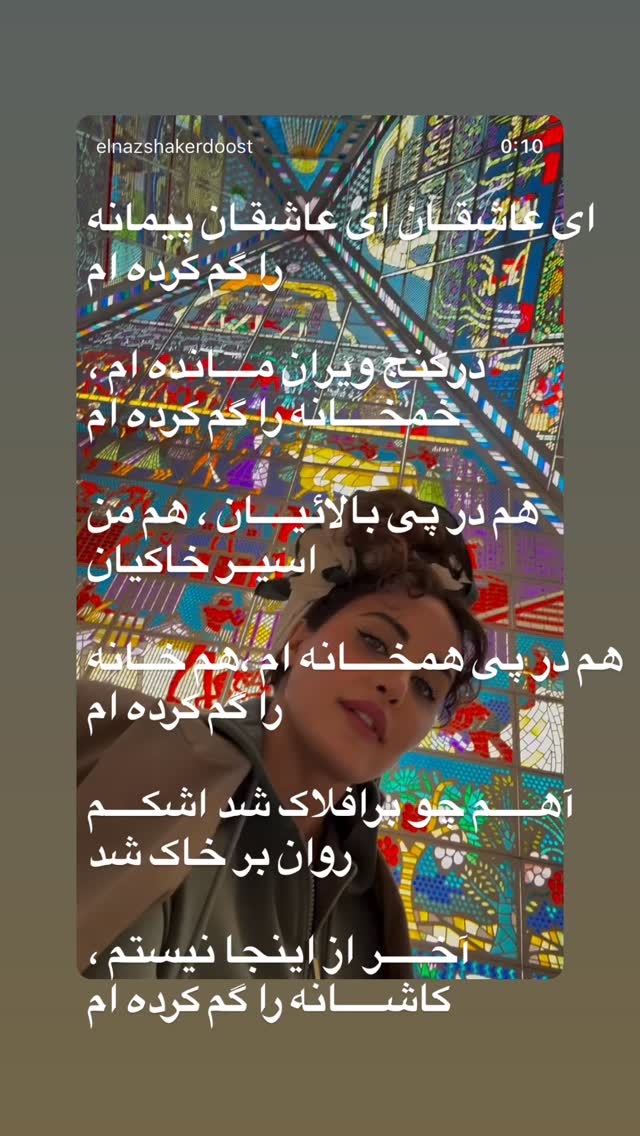  جدید ترین استوری اینستاگرام الناز شاکردوست