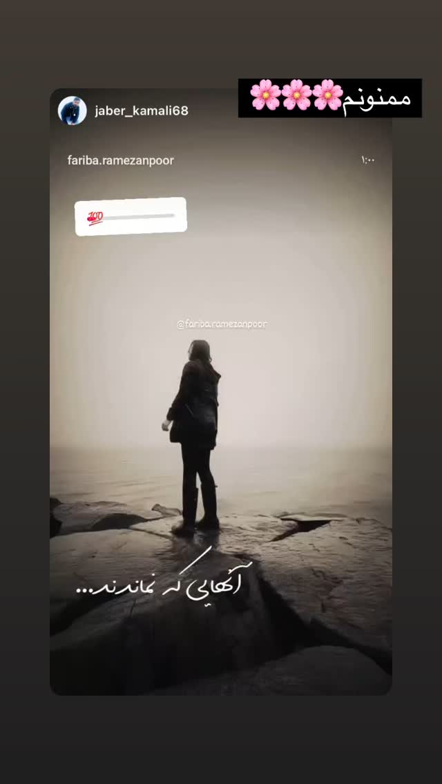  جدید ترین استوری اینستاگرام فریبا رمضانپور