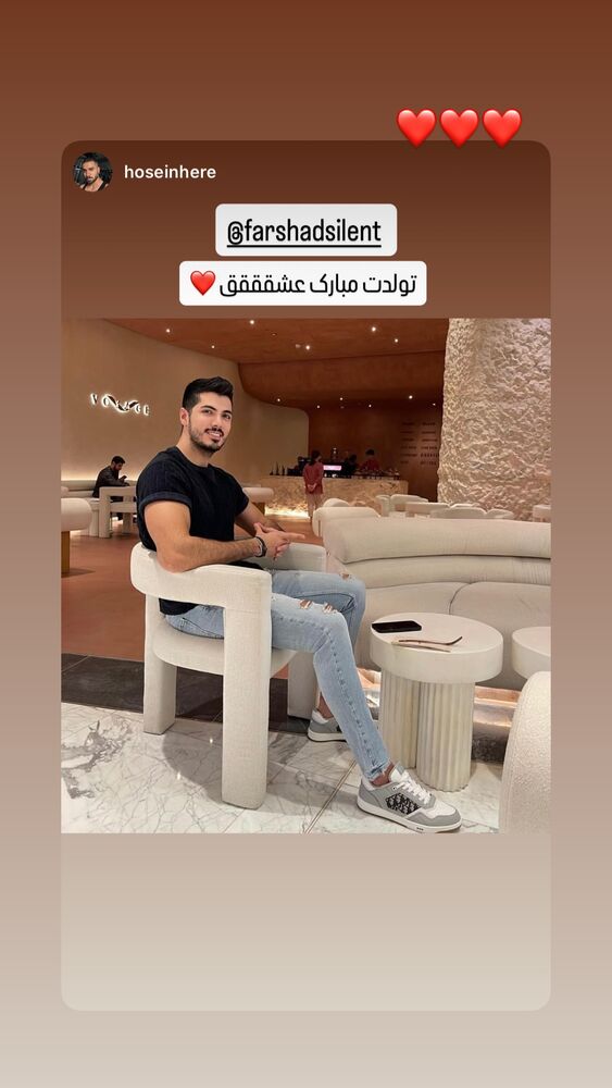  جدید ترین استوری اینستاگرام فرهاد دهقانی
