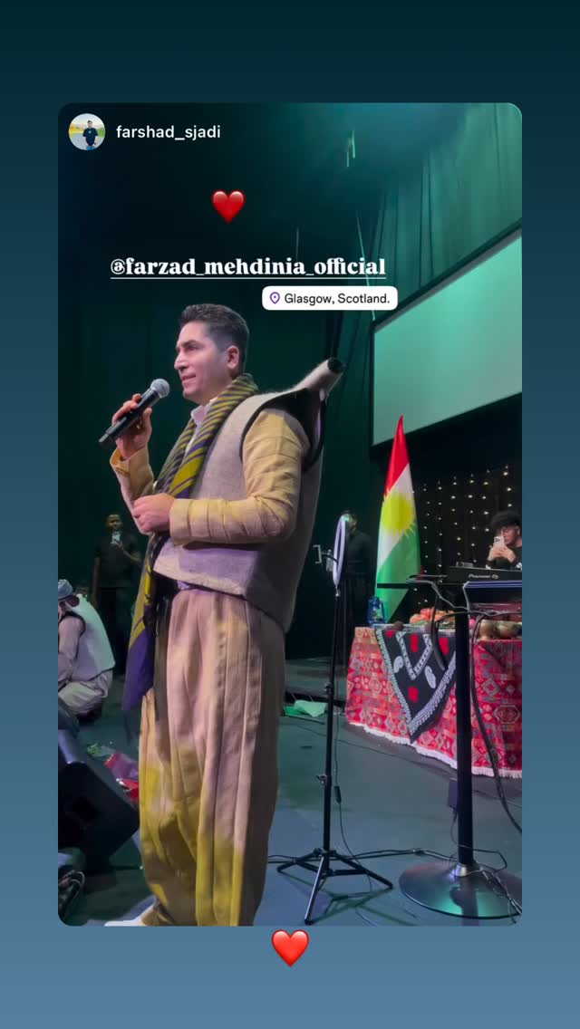  جدید ترین استوری اینستاگرام فرزاد مهدی نیا