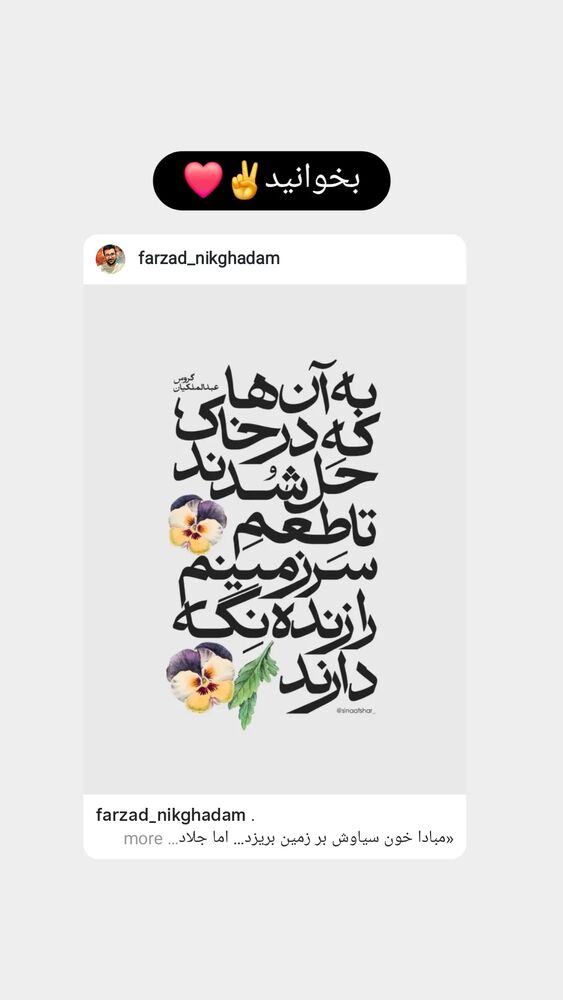  جدید ترین استوری اینستاگرام فرزاد نیک قدم