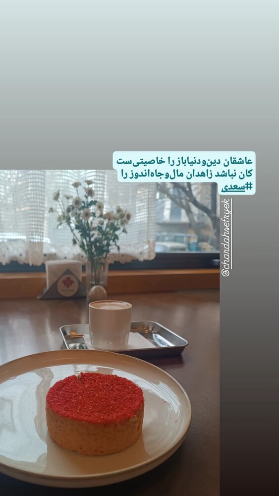  جدید ترین استوری اینستاگرام فرزانه فخریان